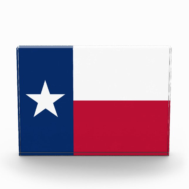 Texas Flag: Longhorns, The Texan Lone Star State Photo Block (Front)