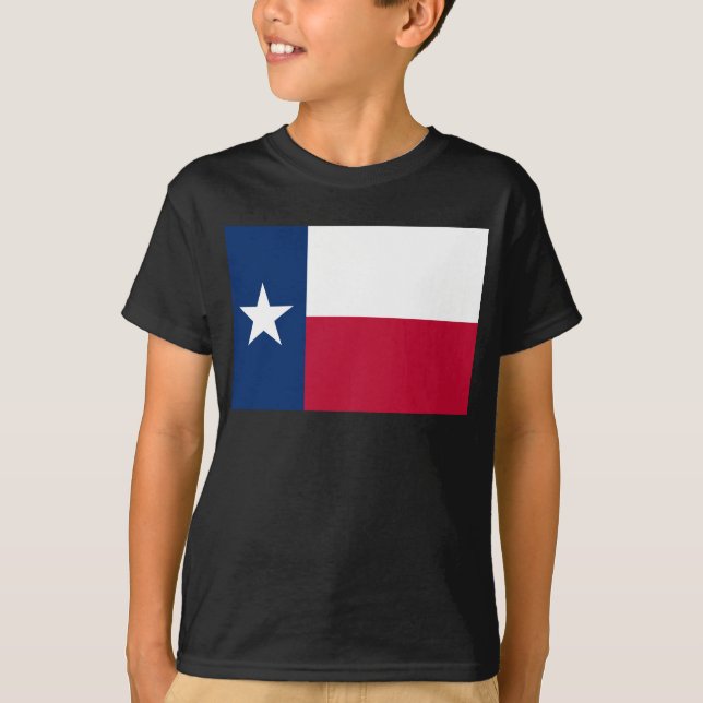Texas Flag: Longhorns, The Texan Lone Star State T-Shirt (Front)