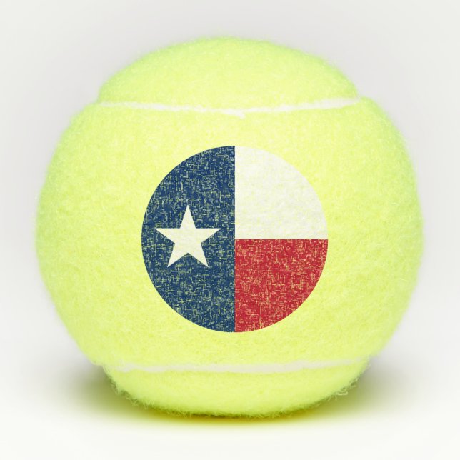 Texas Flag: Longhorns, The Texan Lone Star State Tennis Balls (Front)