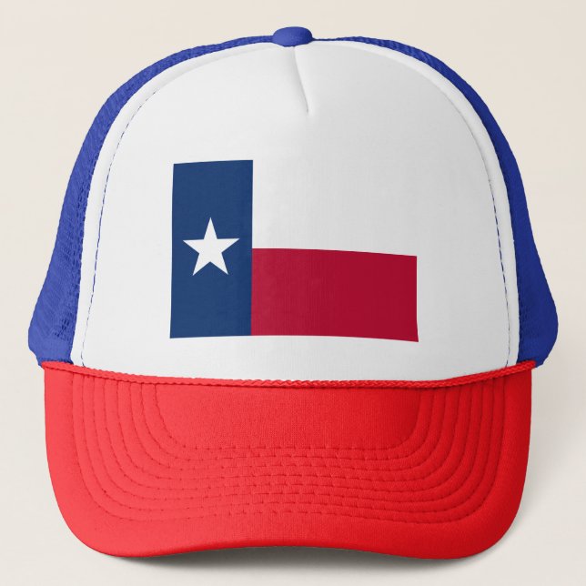 Texas Flag: Longhorns, The Texan Lone Star State Trucker Hat (Front)