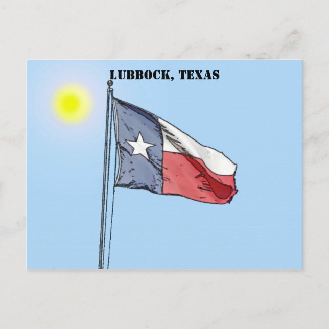 Texas Flag, Lubbock, Texas Postcard (Front)