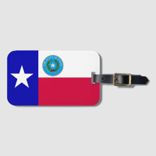 Texas flag luggage tag
