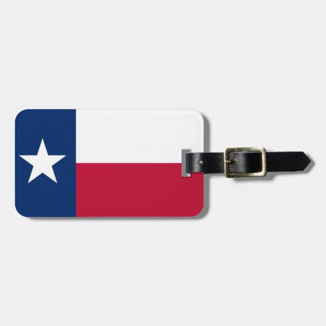 Texas flag luggage tag (Front Horizontal)