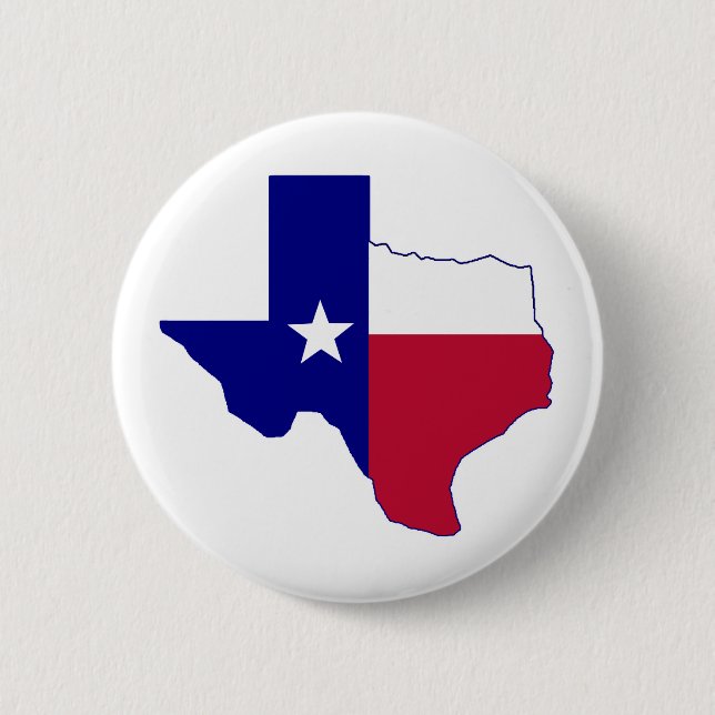 Texas Flag Map 6 Cm Round Badge (Front)