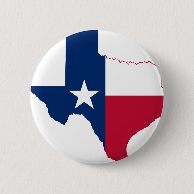 Texas flag map 6 cm round badge (Front)
