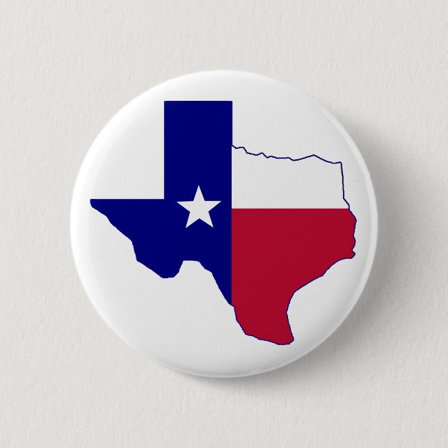 Texas Flag Map 6 Cm Round Badge (Front)