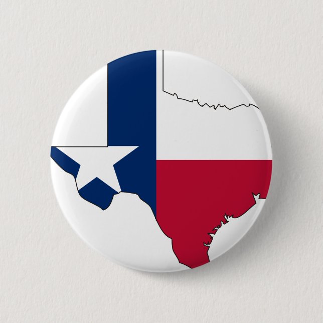 Texas Flag Map 6 Cm Round Badge (Front)