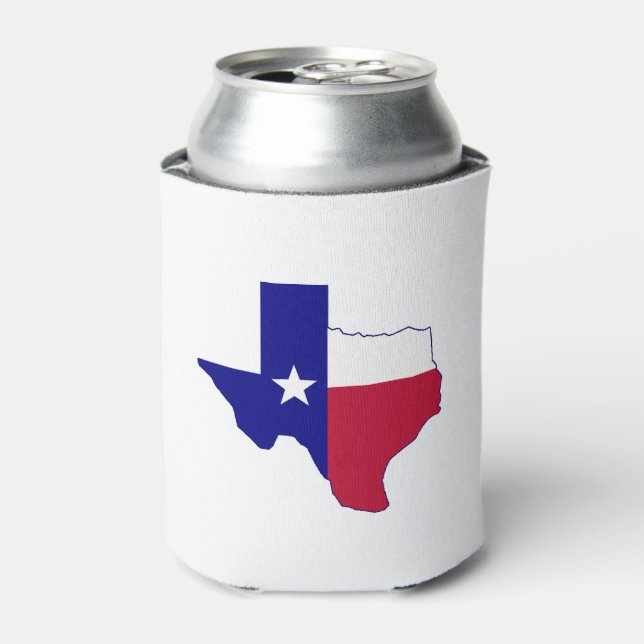 Texas Flag Map Can Cooler (Can Front)