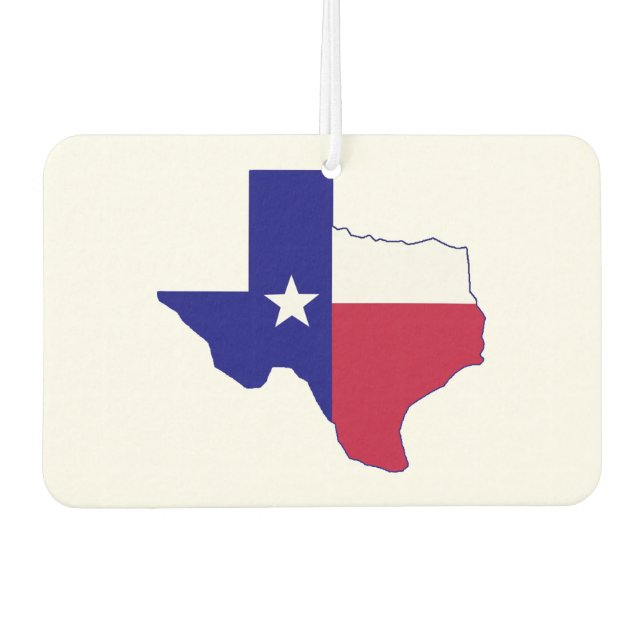 Texas Flag Map Car Air Freshener (Front)