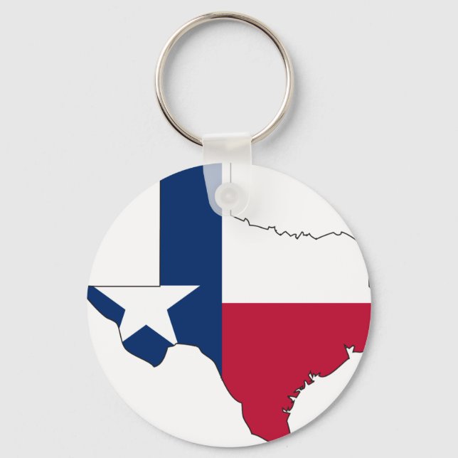 Texas Flag Map Key Ring (Front)