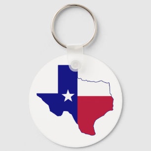 Texas Flag Map Key Ring