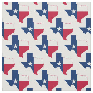 TEXAS Flag Map Outline Fabric