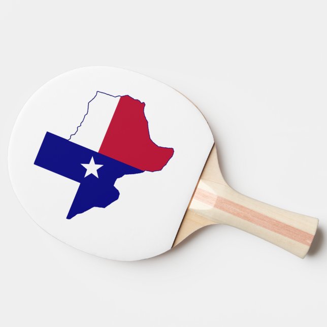 Texas Flag Map Ping Pong Paddle (Side)