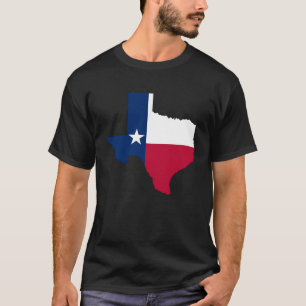 Texas Flag Map Proud To Be Texan Patriotic America T-Shirt