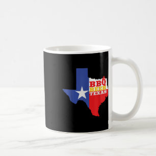 Texas Flag Map Summer Barbecue Funny Beer Bbq Love Coffee Mug