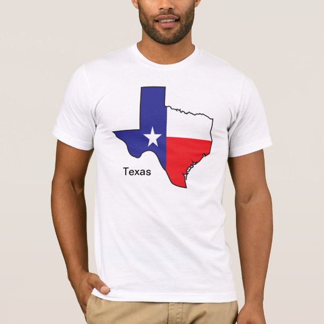 Texas Flag Map T-Shirt (Front)