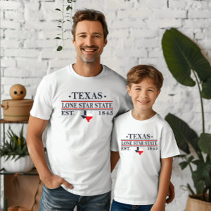Texas flag map the lone star state T-Shirt