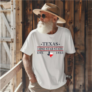 Texas flag map the lone star state T-Shirt