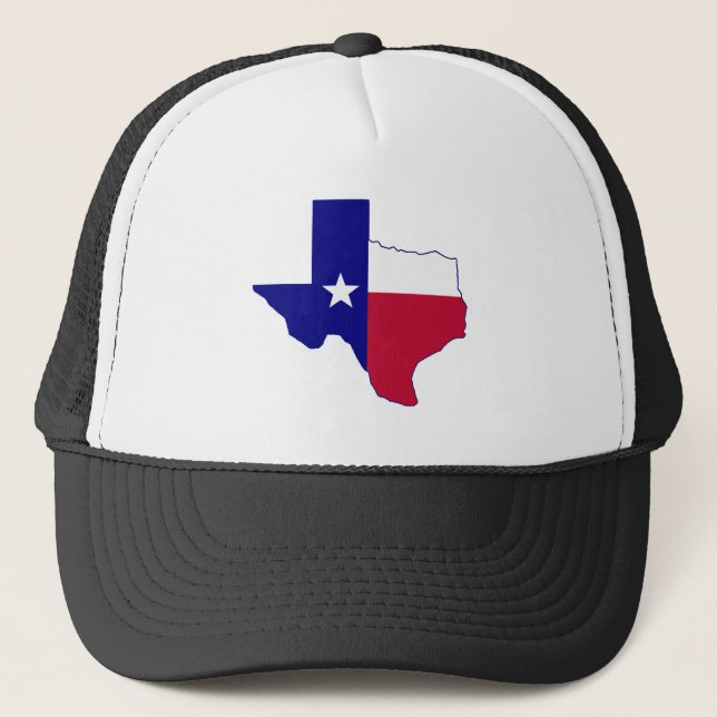Texas Flag Map Trucker Hat (Front)