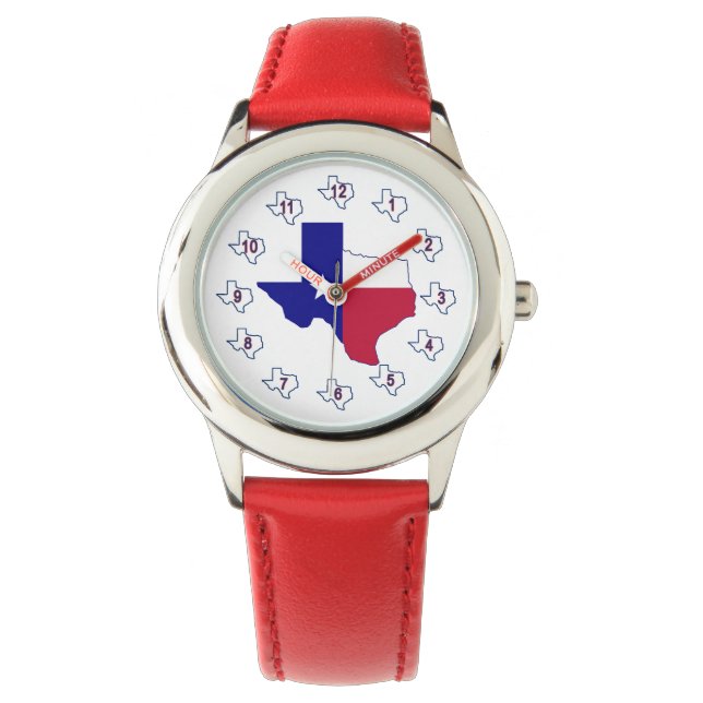 Texas Flag Map Watch (Front)