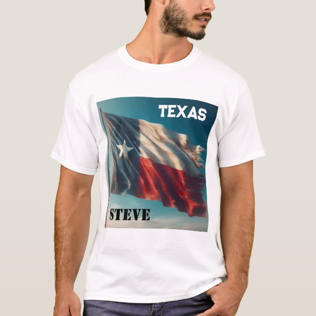 Texas flag men's t-shirt  (Front)