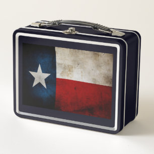 Texas Flag Metal Lunch Box
