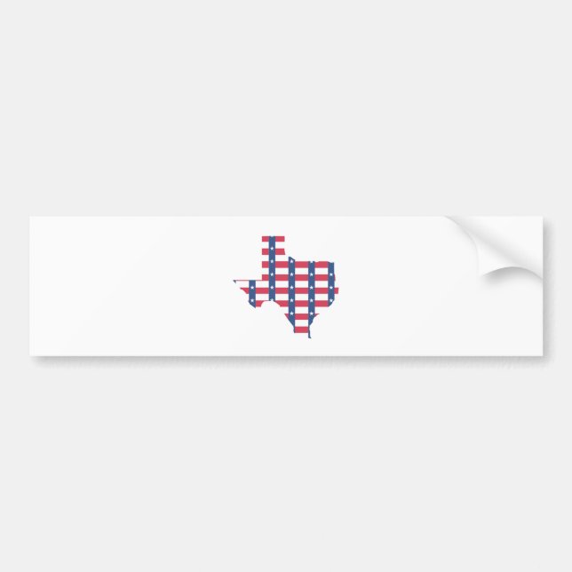 Texas Flag Outline Bumper Sticker (Front)