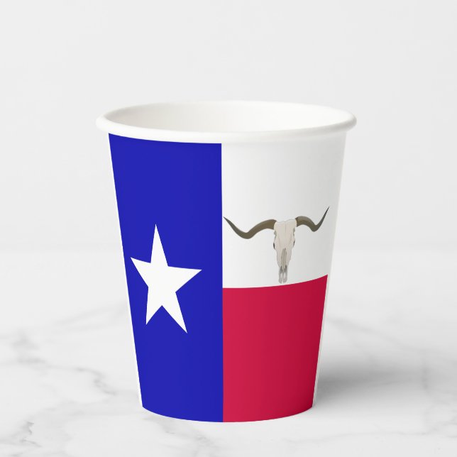 Texas flag paper cups (Front)