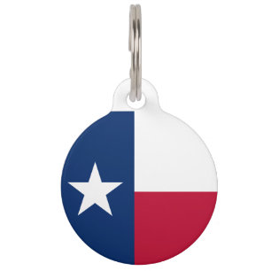 Texas flag pet tag