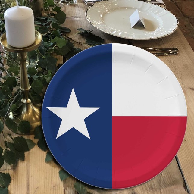 Texas Flag plates, party, sports, Texas Paper Plate (Creator Uploaded)