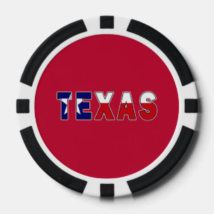 Texas Flag Poker Chips