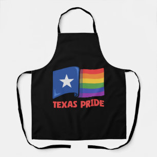 Texas Flag Rainbow Design for proud LGBT+ Texans Apron