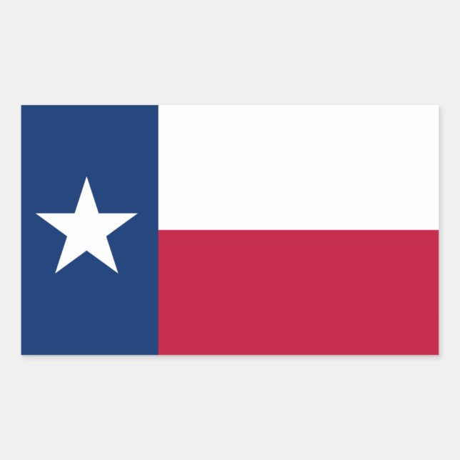Texas Flag Rectangular Sticker (Front)