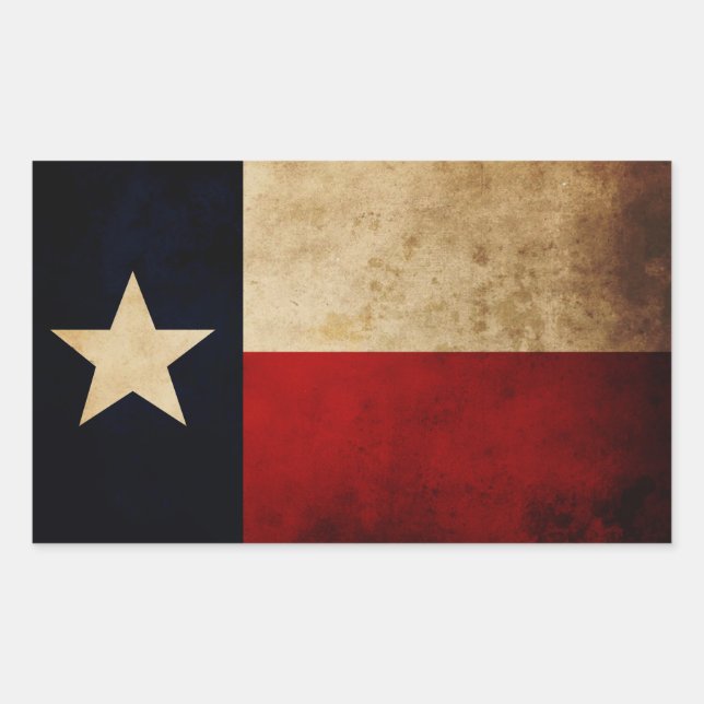 Texas Flag Rectangular Sticker (Front)