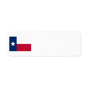 Texas flag return address label