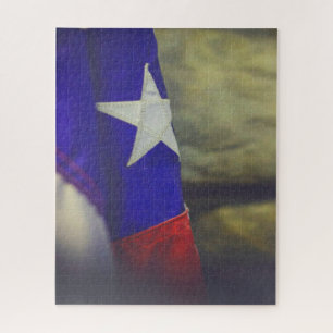 Texas Flag Rustic Lone Star State USA Jigsaw Puzzle