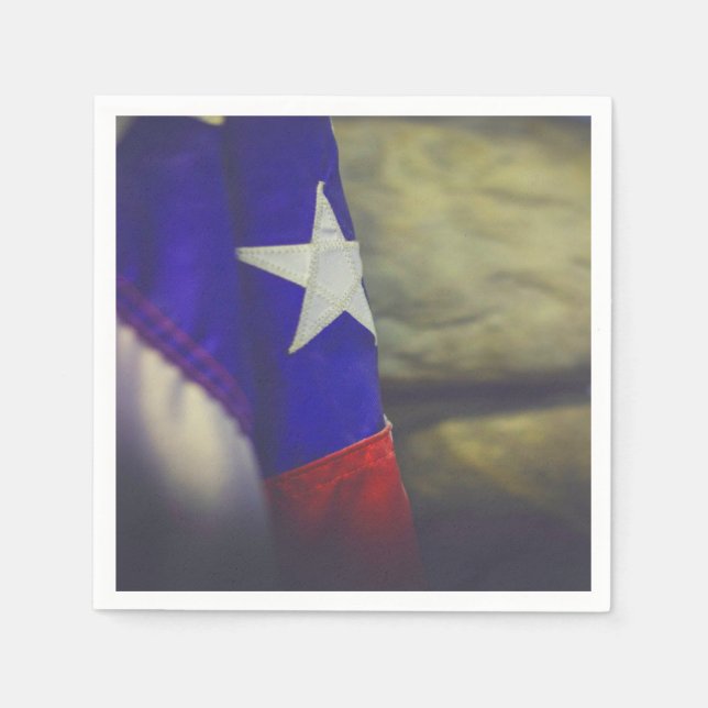 Texas Flag Rustic Lone Star State USA Napkin (Front)