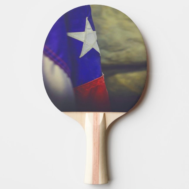 Texas Flag Rustic Lone Star State USA Ping Pong Paddle (Front)