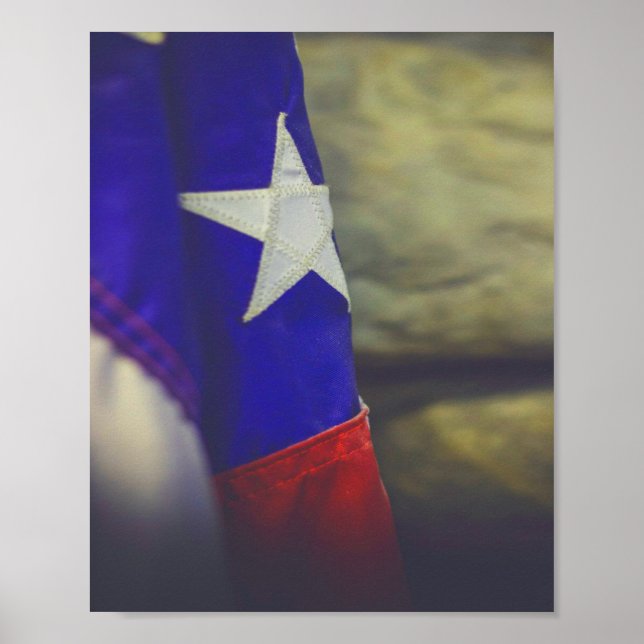 Texas Flag Rustic Lone Star State USA Poster (Front)