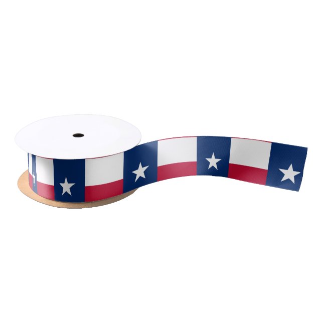 Texas Flag Satin Ribbon (Spool)