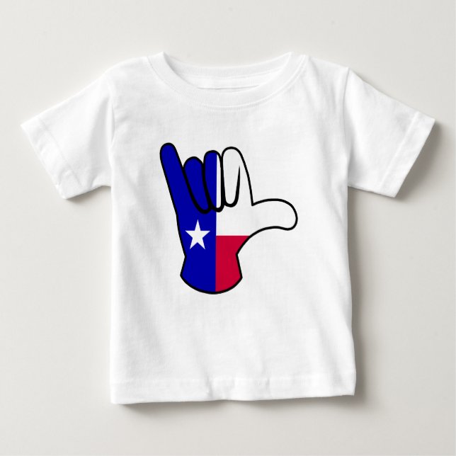 Texas flag Shaka Baby T-Shirt (Front)