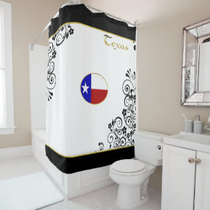 Texas flag shower curtain