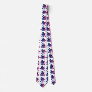 Texas Flag Skull Tie