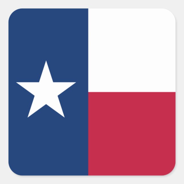 Texas Flag Square Sticker (Front)
