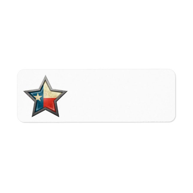 Texas Flag Star Return Address Label (Front)