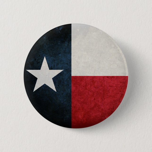 Texas Flag; Texan; 6 Cm Round Badge (Front)
