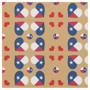 Texas Flag & Texas Hearts fashion Fabric / USA