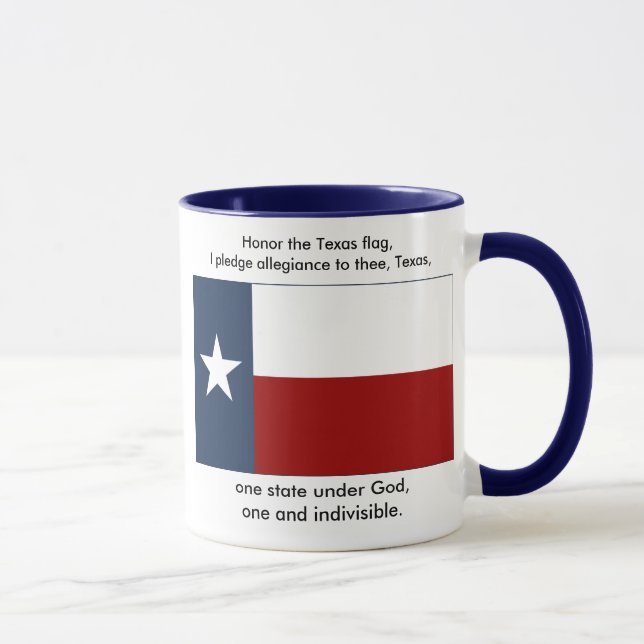 Texas Flag  - Texas Pledge Mug (Right)