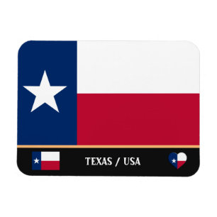 Texas Flag & Texas State /travel America Magnet