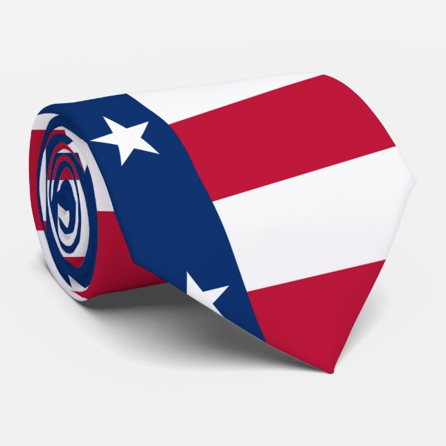 Texas flag tie (Rolled)